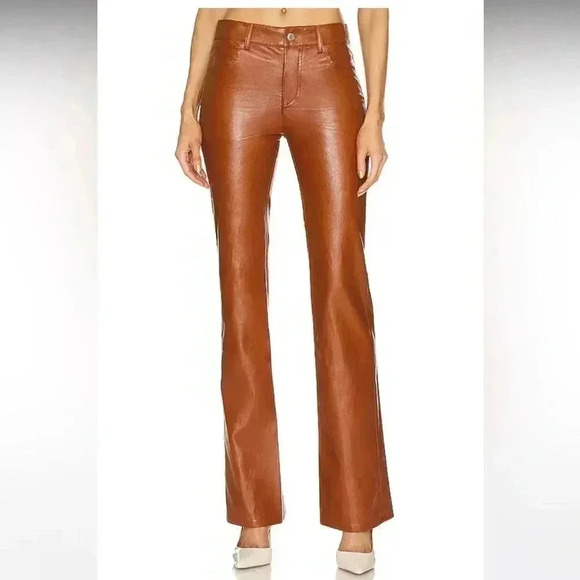 NWT A.L.C. Faux Leather Straight Leg Jeans Pants size 10 - Picture 14 of 15